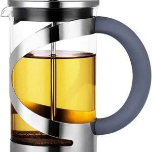 YOUOOK French Coffee Press - 600 ml - Espresso and Tea Maker with Triple Filters, Stainless Steel Plunger and Heat Resistant Borosilicate Glass