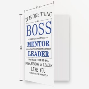 OJsensai Funny Boss’s Day Card For Boss, Best Boss Day Gifts For Leader, Appreciation Card For Mentor, Happy Boss Day For Man Woman