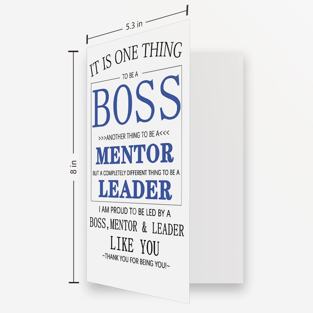 OJsensai Funny Boss’s Day Card For Boss, Best Boss Day Gifts For Leader, Appreciation Card For Mentor, Happy Boss Day For Man Woman