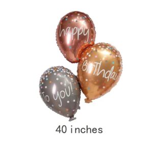 40'' Huge Birthday Cake Candle Balloons Happy Birthday Foil Balloons for Party Decoration Supplies Gold