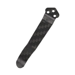 2 Pieces Knife Pocket Back Clip, 3-hole Titanium Alloy Deep Carry Pocket Clip with Screws, Luxury Carbon Fiber Knife Replacement Clip for Spyderco C10, C11, C41, C81, C90, C95, C101, C149, C223