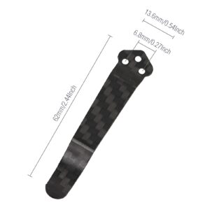 2 Pieces Knife Pocket Back Clip, 3-hole Titanium Alloy Deep Carry Pocket Clip with Screws, Luxury Carbon Fiber Knife Replacement Clip for Spyderco C10, C11, C41, C81, C90, C95, C101, C149, C223