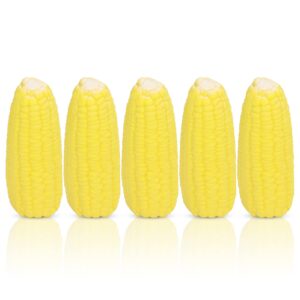 Puppy Teething Chew Toys, Latex Soft Dog Teething Corn Toys, 5 Pieces with Sound for Medium Dogs