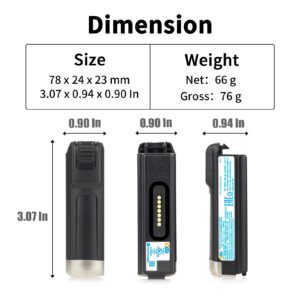 CBQ Replacement Battery fit for Zebra RS6000 WT6000 WT60A0 WT6300 RS60B0 WT63B0 WT60A0-TS WT60A0-TX WT60XX WT60B0 WT63B0-TX WT6000-TS RS60XX BTRY-NWTRS-33MA-02 BT000262A01 BT-000262