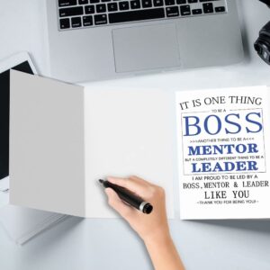 OJsensai Funny Boss’s Day Card For Boss, Best Boss Day Gifts For Leader, Appreciation Card For Mentor, Happy Boss Day For Man Woman