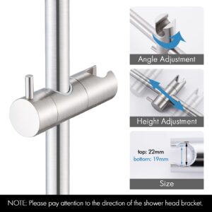 KES Shower Slide Bar 30-Inch with Adjustable Shower Head Holder, SUS 304 Stainless Steel Drill-free Mounted Shower Bar Brushed Finish, F209S78DF-BS