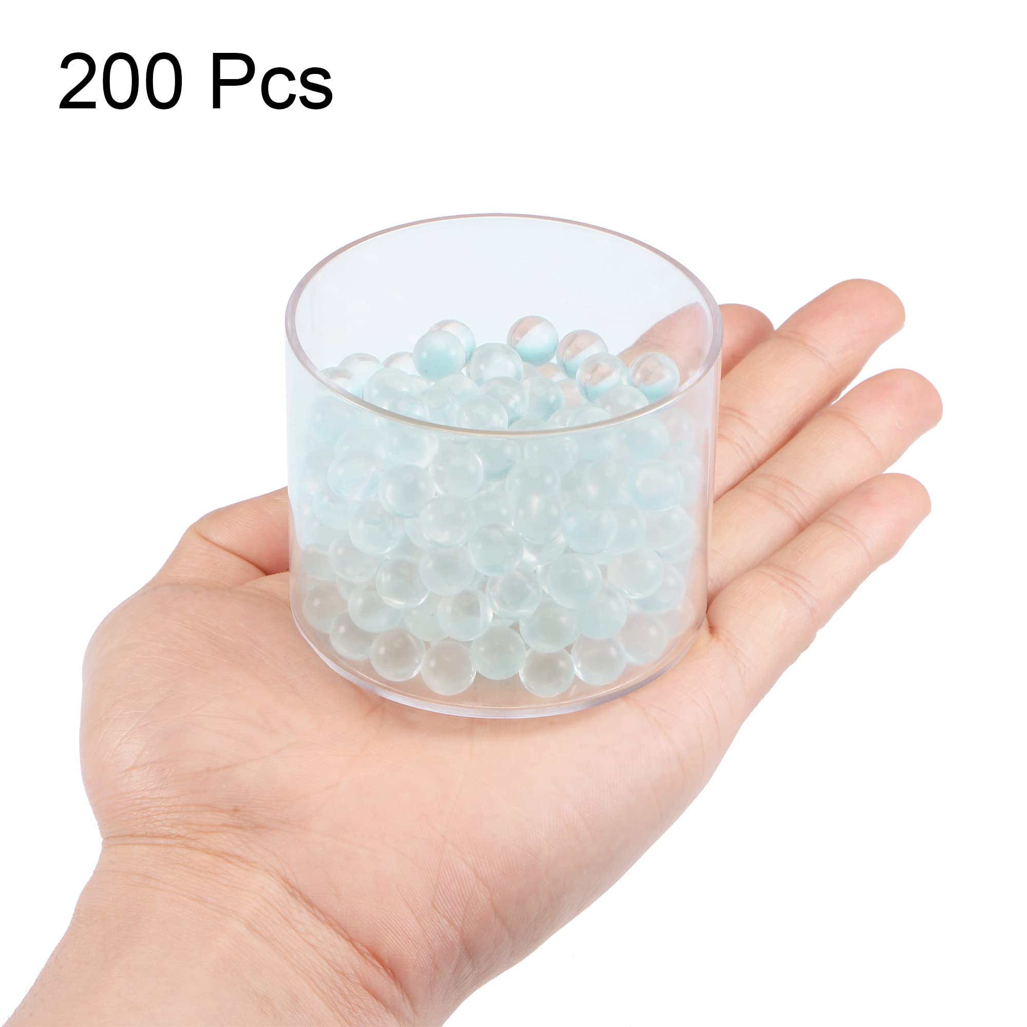 uxcell 9mm Solid Round Clear Glass Ball Boiling Stones Soda Lime Glass Beads 200pcs