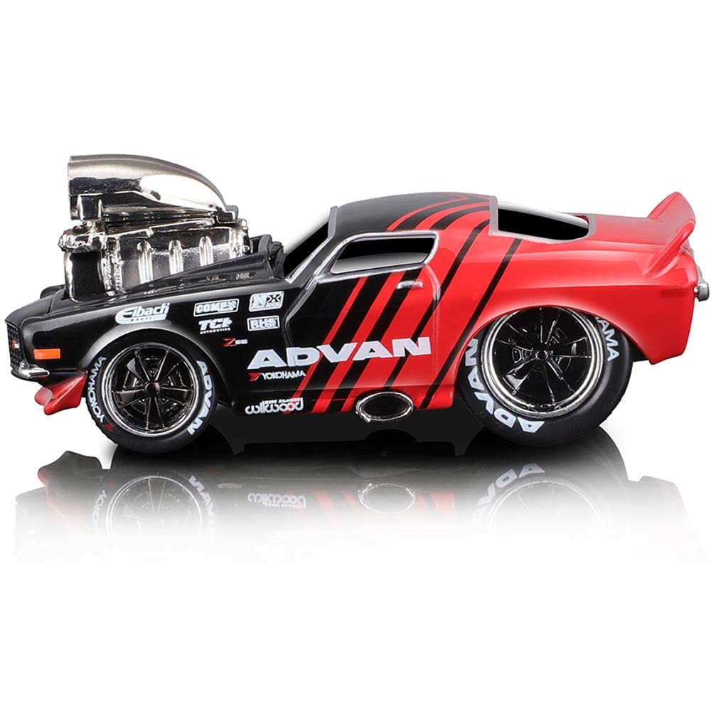 1971 Chevy Camaro Red and Black 1/64 Diecast Model Car by Muscle Machines 15554