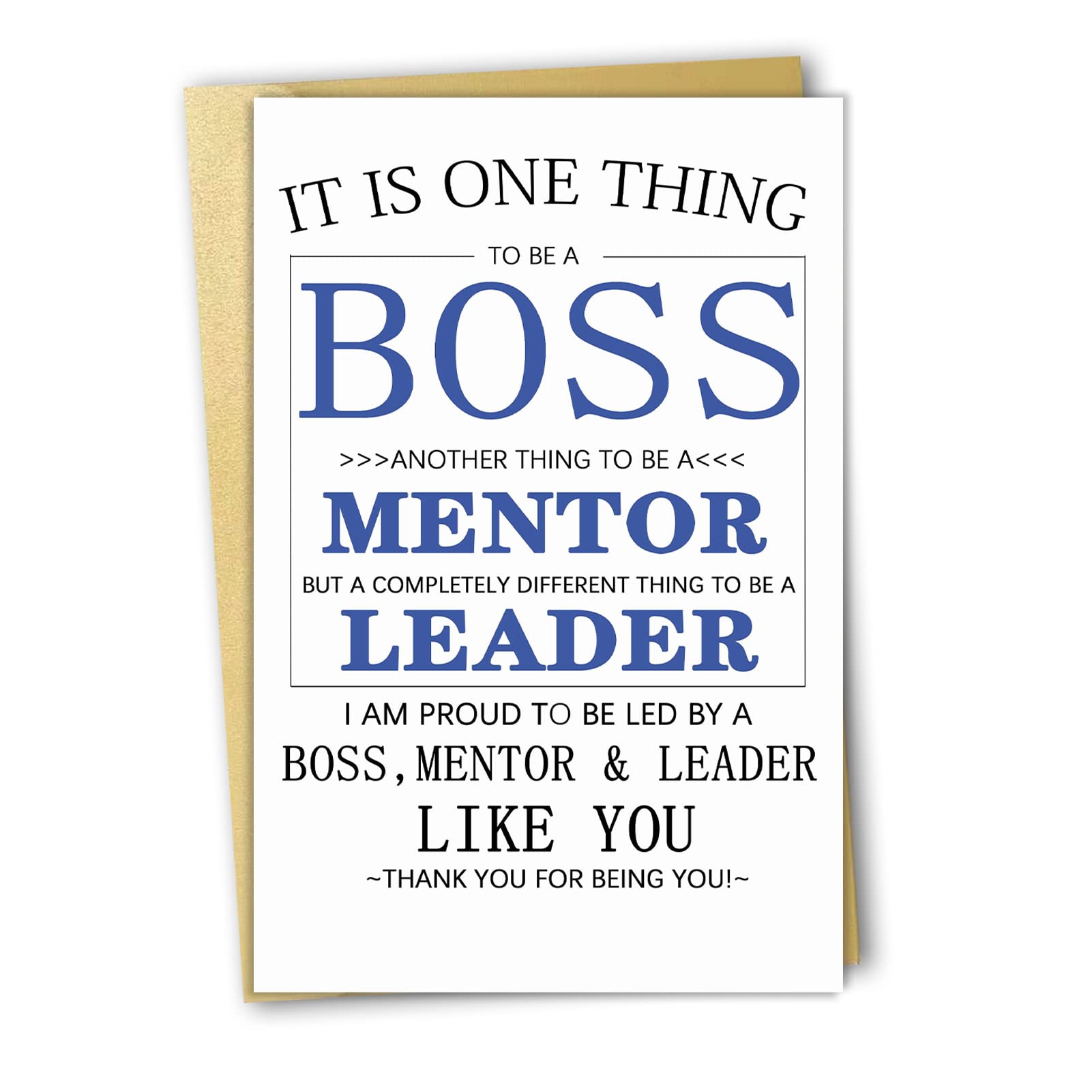 OJsensai Funny Boss’s Day Card For Boss, Best Boss Day Gifts For Leader, Appreciation Card For Mentor, Happy Boss Day For Man Woman