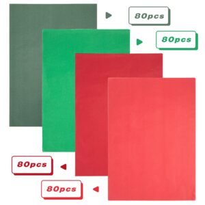 Koogel 320 Sheets Christmas Tissue Paper, Red Green Gift Wrapping Paper 14 x 10Inch Craft Tissue Paper Bulk for Xmas Wedding Holiday Gifts Box DIY Crafts Decoration