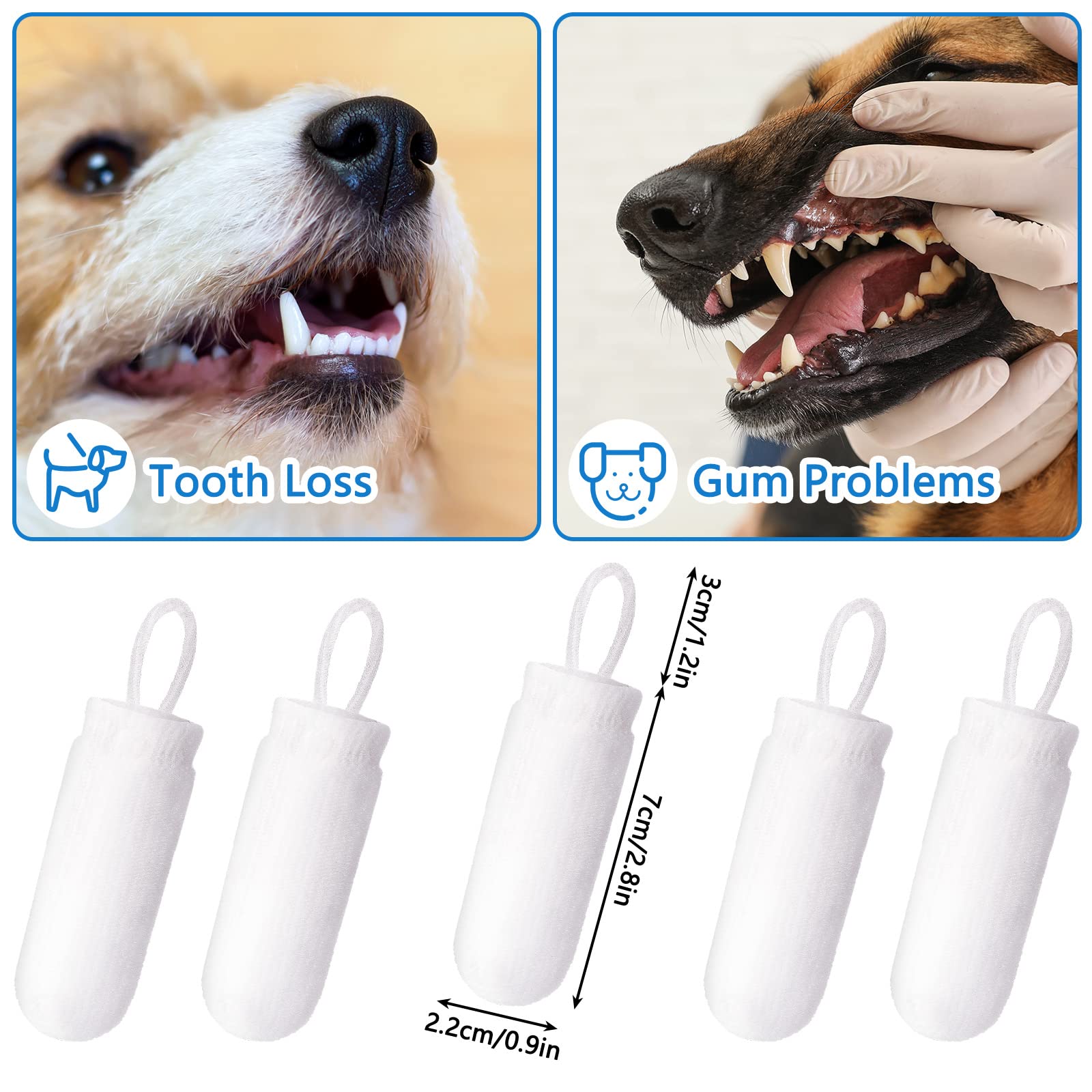 20 Pcs Microfiber Fingerbrush for Dogs Soft Finger Toothbrush Pet Dental Finger Brush for Dog Cat Teeth Cleaning Remove Plaque and Tartar