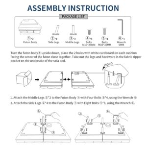 Opoiar Futon Sofa Bed Convertible Memory Foam Couch Bed, Modern Sleeper Sofa with Adjustable Armrests&Backrests, Christmas Futon Sets for Compact Living Spaces Office Dorm Bonus Room,Grey