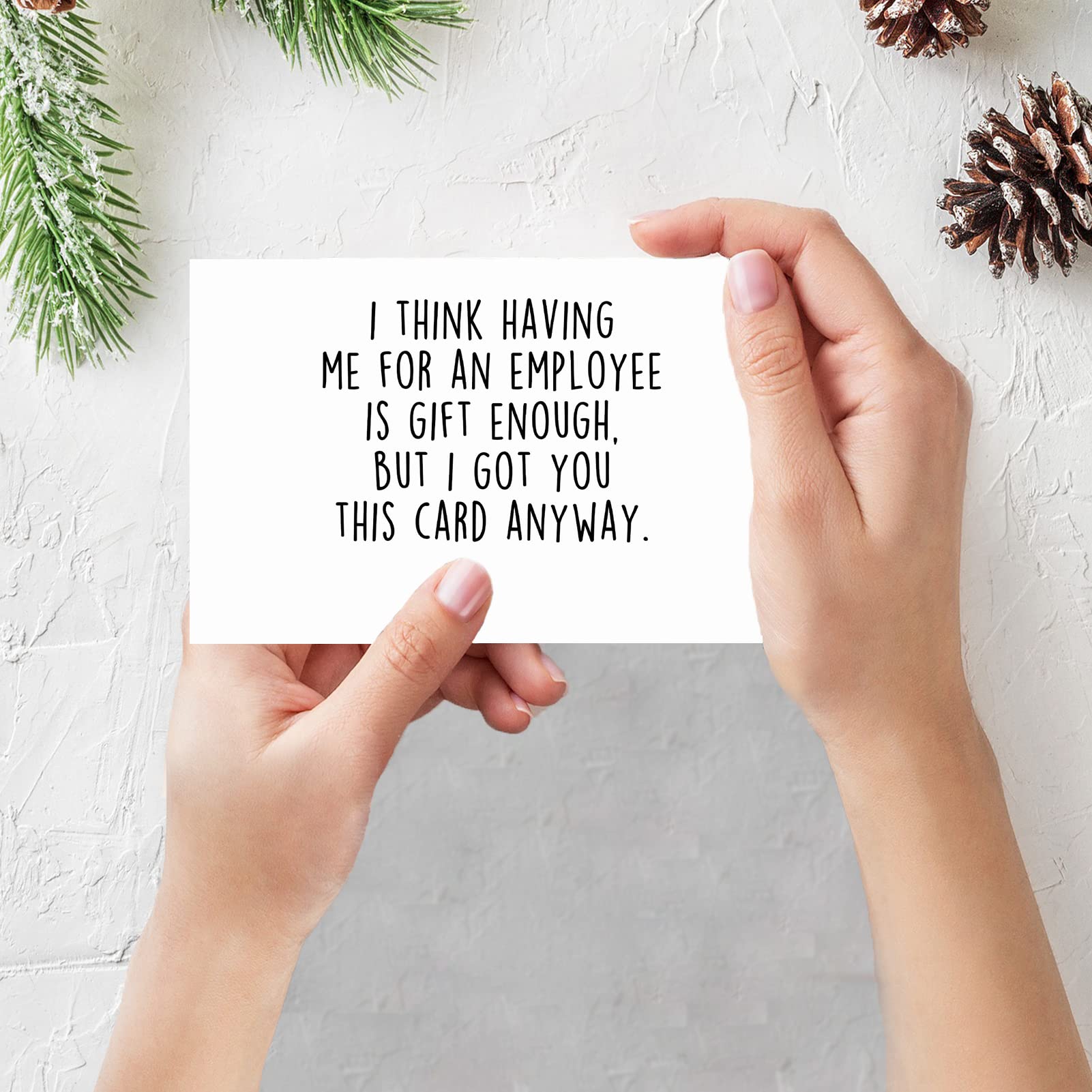 OJsensai Naughty Boss Day Card For Your Boss, Funny Boss Day Gifts For Him Her, Having Me For An Employee Is Gift Enough, Birthday Card For Manager