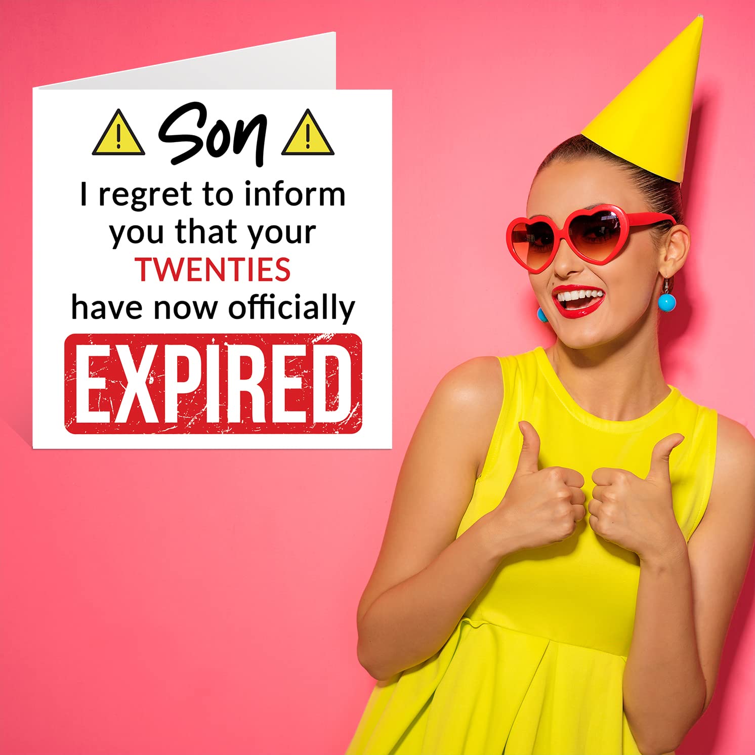 Funny 30th Birthday Cards for Son - Your Twenties Have Expired - Happy Birthday Card for Son from Mom Dad Parents, 5.7 x 5.7 Inch Banter Joke Humour Bday Greeting Cards Gift