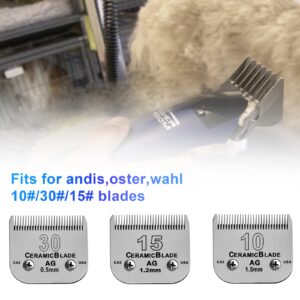 COSYONALL Animal Stainless Steel 5 Color Dog Guide Comb Set,Cutting Length 1/8"-5/8" for 10#/15#/30# A5 Detachable Blade,Compatible with Andis, Oster A5, Wahl KM Series Clipper Guards