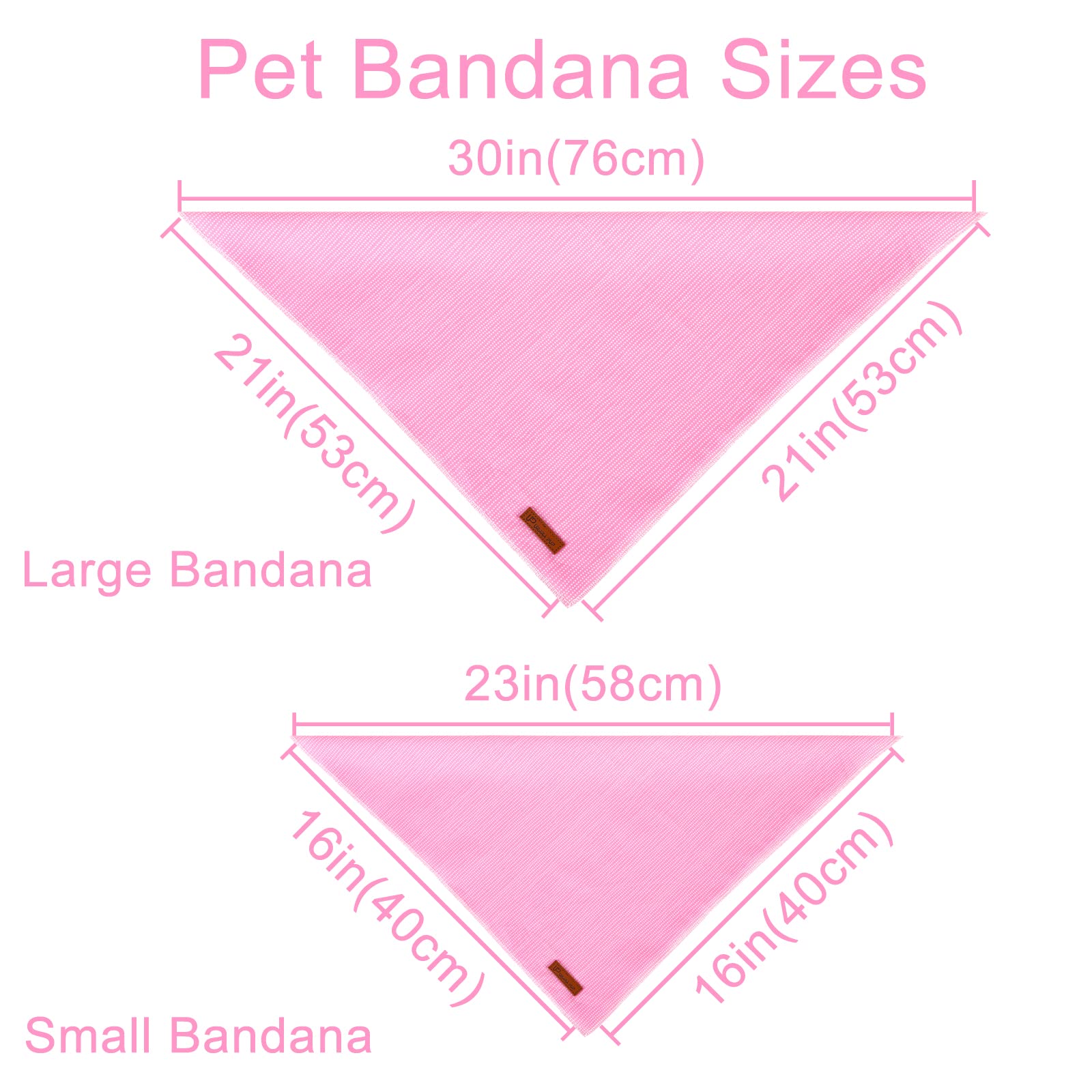 UP URARA PUP Dog Bandana, Comfortable Cotton Triangle Bid Scarf for Medium Large Dog, Washable Pet Kerchief for Girl Female Dogs, Pink Adorable Bandana Dog, Cute Classic Dog Bid Scarf