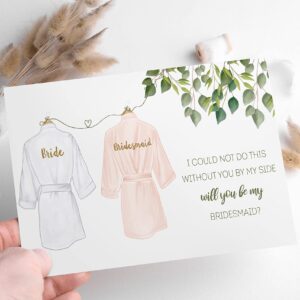 Set of 10,Bridesmaid Proposal Card with Envelopes for Bridesmaid Proposal Box & Bridesmaid Gifts For Wedding Day,Maid of Honor Proposal Gifts and Bride & Groomsmen Gifts,Bridal Robes