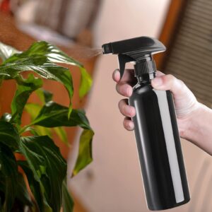 TOPZEA 12 Pack Empty Spray Bottles, 16oz Plastic Durable Black Spraying Bottles with Mist and Stream Option, Leak-proof Sprayers for Cleaning Solutions, Alcohol, Essential Oils, Hair Misting