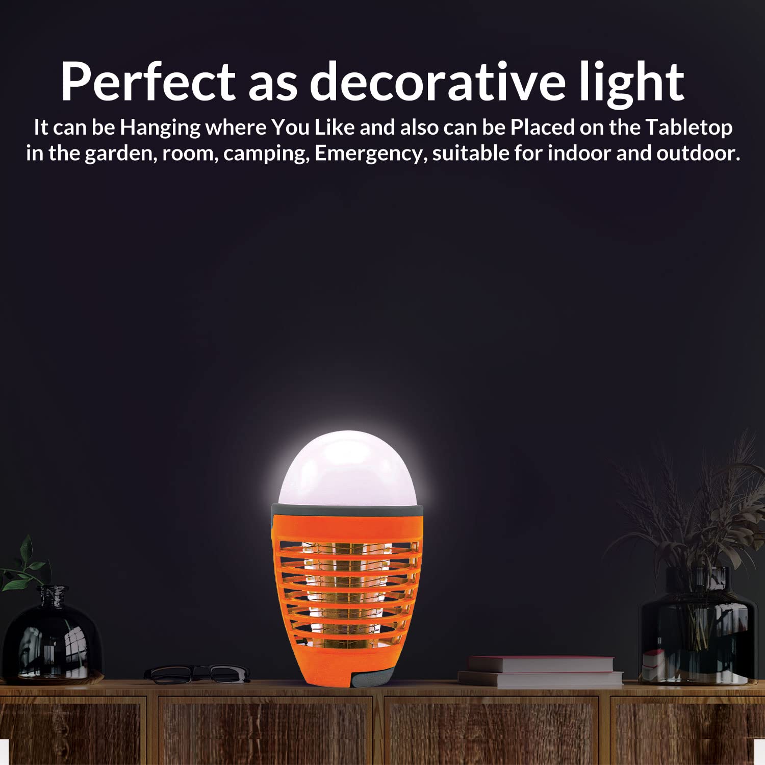 Himalayan Glow Camping Lantern, LED Bulb with 360° of Brightness, Rechargeable Hiking Gear, Hanging Night Light, (Pack of 1)