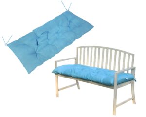 cosnuosa outdoor bench cushion waterproof outdoor loveseat cushions swing cushions bench cushions for indoor furniture sky blue 60x20 inches