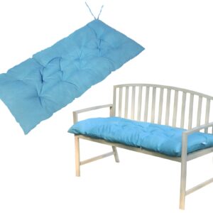 COSNUOSA Outdoor Bench Cushion Waterproof Outdoor Loveseat Cushions Swing Cushions Bench Cushions for Indoor Furniture Sky Blue 60x20 Inches