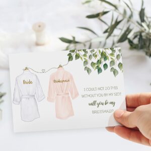 Set of 10,Bridesmaid Proposal Card with Envelopes for Bridesmaid Proposal Box & Bridesmaid Gifts For Wedding Day,Maid of Honor Proposal Gifts and Bride & Groomsmen Gifts,Bridal Robes