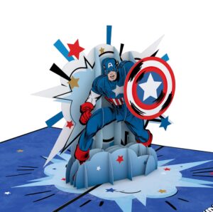 lovepop marvel's avengers captain america birthday pop-up card