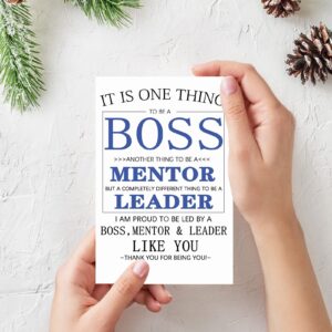 OJsensai Funny Boss’s Day Card For Boss, Best Boss Day Gifts For Leader, Appreciation Card For Mentor, Happy Boss Day For Man Woman