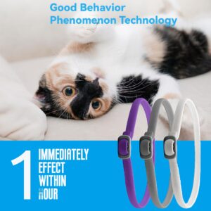 Pets4Luv Calming Collar for Cats - Pheromone Calm Collars, Anxiety Relief Fits Small Medium and Large Cat - 2022 New Version - Adjustable and Waterproof with 100% Natural 3Packs