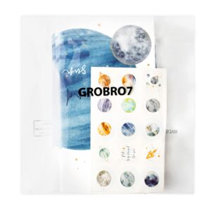 GROBRO7 26Pcs First Trip Around The Sun Space Party Favor Bag with Stickers Solar System Goodie Bags Paper Treat Bag Present Candy Planet Gift Bags Party Supplies for Boy Girl 1st Birthday Baby Shower