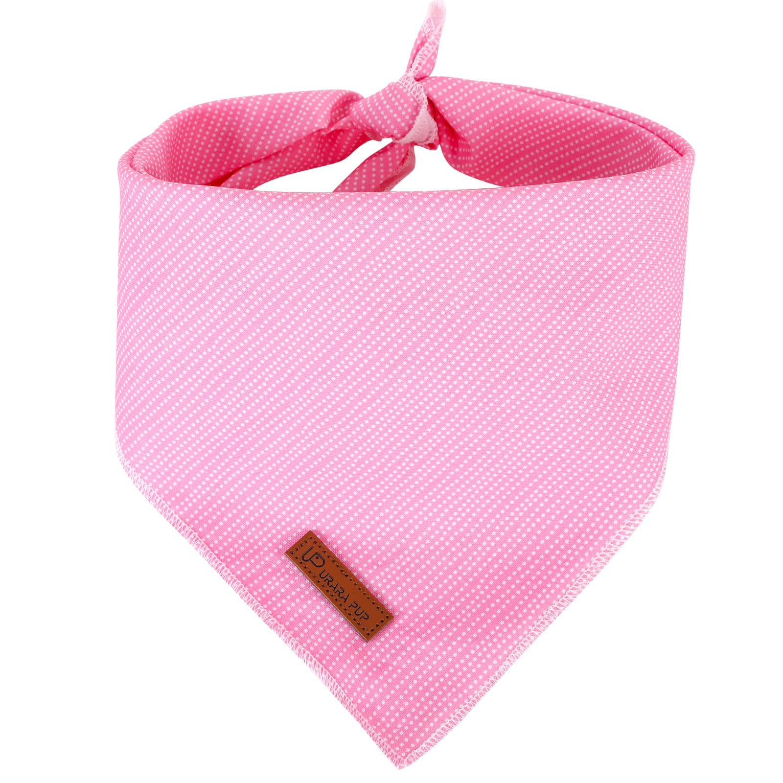 UP URARA PUP Dog Bandana, Comfortable Cotton Triangle Bid Scarf for Medium Large Dog, Washable Pet Kerchief for Girl Female Dogs, Pink Adorable Bandana Dog, Cute Classic Dog Bid Scarf