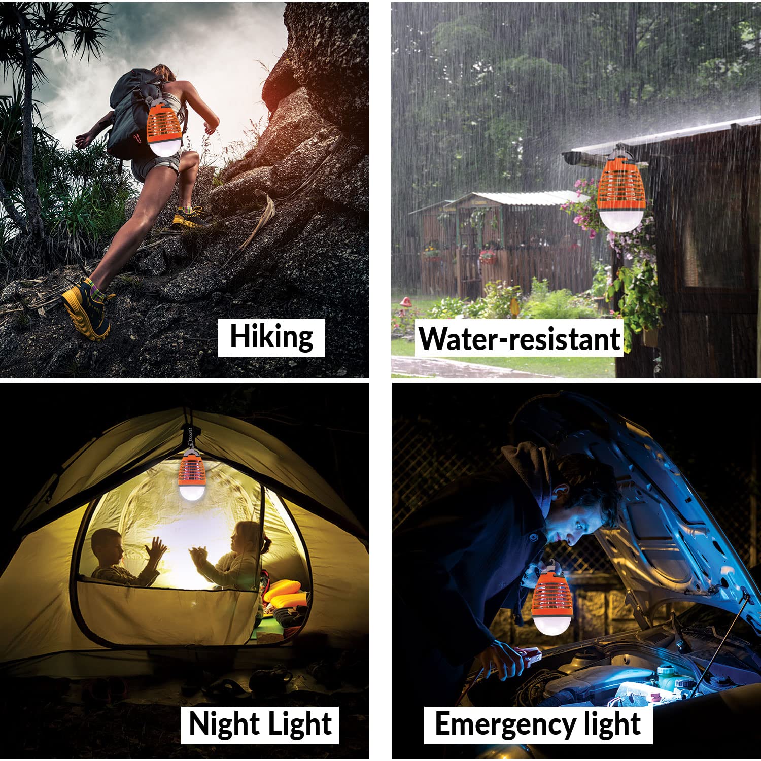 Himalayan Glow Camping Lantern, LED Bulb with 360° of Brightness, Rechargeable Hiking Gear, Hanging Night Light, (Pack of 1)