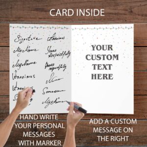 VictoryStore Jumbo 3 Foot Custom Happy Birthday Card, 4 Photo Birthday Card, Custom Inside Text, 2 feet x 3 feet Card