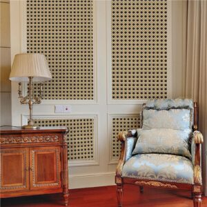 JiffDiff Rattan Wallpaper Cane Contact Paper Peel and Stick Wallpaper Hexagon Weave Rattan Furniture Cabinet Contact Paper 17.3 x 118.11in