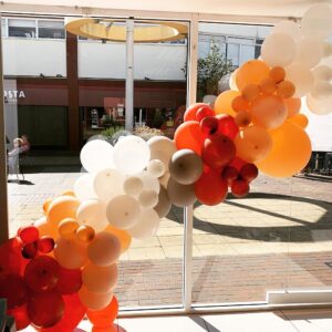 Thanks Giving Balloons Garland Kit for Autumn Party Decorations,Orange Off-White Apricot Balloons Arch Kit for Baby Shower Birthday Fall Party