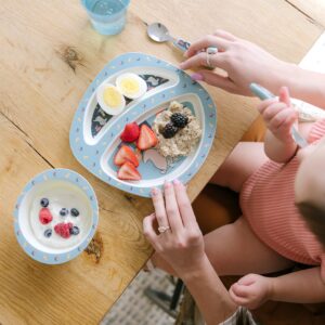 The First Years Disney Dumbo Meal Time Toddler Feeding Supplies - Includes Toddler Plate, Toddler Bowl, Cup, Fork, and Spoon - Baby Feeding Supplies - 5 Count