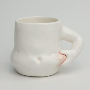 YINHEMEOW Fat Belly Mug 10 OZ Cute Ceramic Mug Original Handmade Coffee Mug With Hand Handle