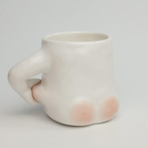 YINHEMEOW Fat Belly Mug 10 OZ Cute Ceramic Mug Original Handmade Coffee Mug With Hand Handle