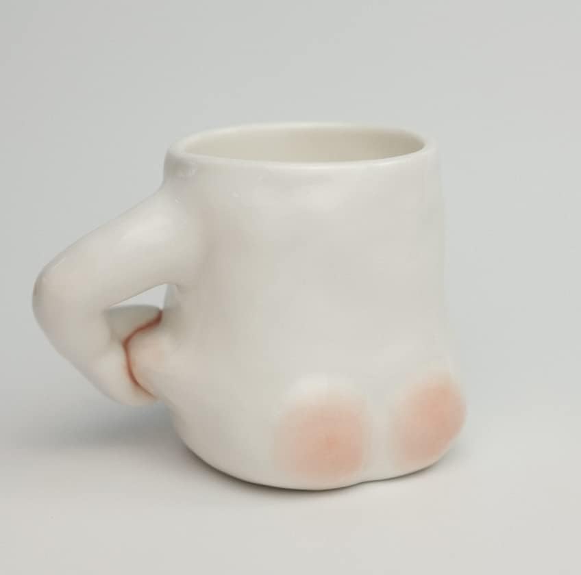 YINHEMEOW Fat Belly Mug 10 OZ Cute Ceramic Mug Original Handmade Coffee Mug With Hand Handle