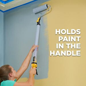 Wagner Spraytech 2419329 PaintStick EZ Roller Paint Roller, Long Handle Extension Roller for Painting Interior Walls and Ceilings