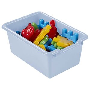 ECR4Kids Streamline 10 Cubby Tray Cabinet with Scoop Front Storage Bins, 5x2, Classroom Furniture, Powder Blue