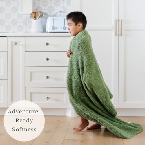 SARANONI Super Soft Comfy Bamboni Blanket for Kids and Teens 40" x 60" (Olive, 40" x 60")