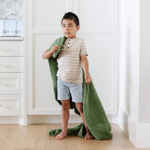 SARANONI Super Soft Comfy Bamboni Blanket for Kids and Teens 40" x 60" (Olive, 40" x 60")