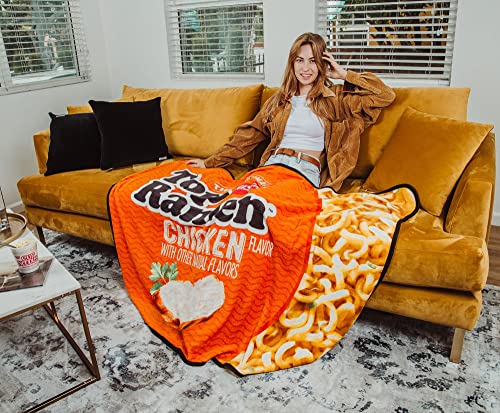 POPCULT The Original Nissin Top Ramen Chicken Flavor Microplush Throw Blanket