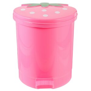 nuobesty desktop trash can desk trash can pink room decor small fruit trash can mini recycle bin kawaii decorative flower decorative trash can pink decor office plastic with cover trash bin