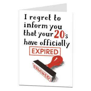 limalima funny 30th birthday card 20's expired