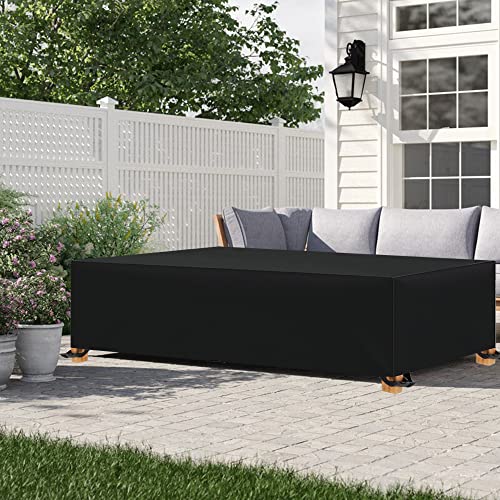 Patio Furniture Covers Waterproof Outdoor 600D Oxford Fabric Patio Table Covers Rectangle Couch Cover Weatherproof Furniture Covering for Deck Lawn and Backyard 70"L x 52"W x 40"H//175x130x100cm