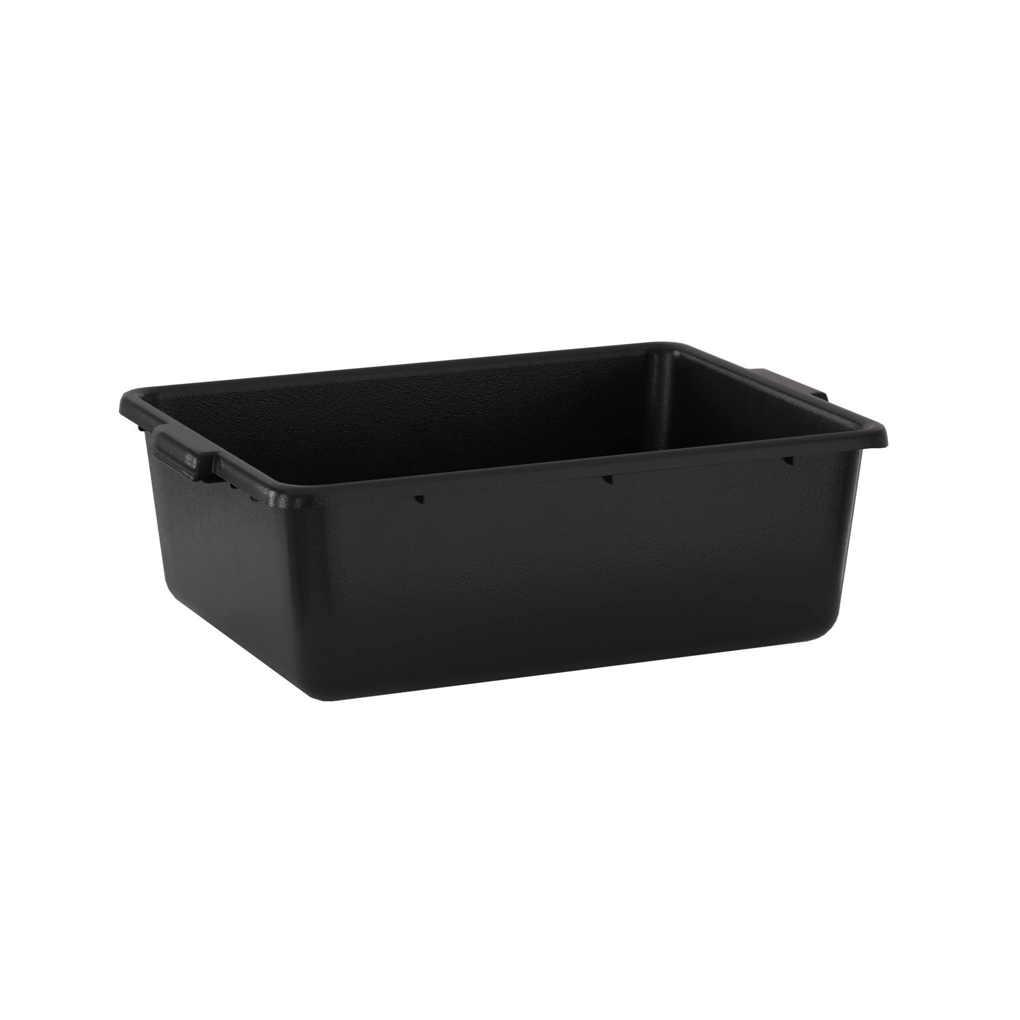 Krollen Industrial 6-Pack 20" x 15" x 7" 9 Gallon Black Polypropylene Plastic Bus Tub/Bus Box