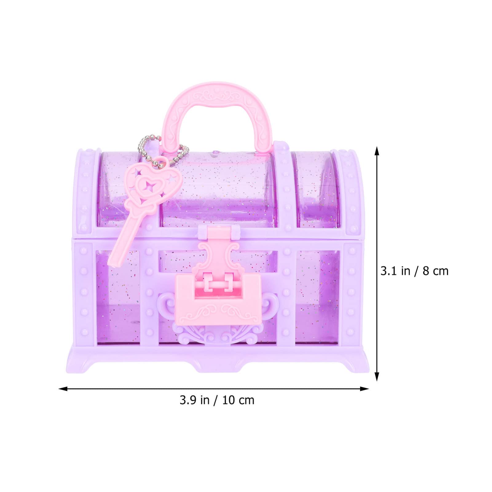 2pcs Box Treasure Chest Cosmetic Container Kids Jewelry Container Jewelry Organizer Toys for Girls Children Room Ornament Girls Bedroom Organizer Cosmetic Organizer