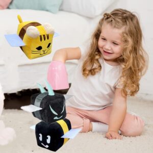 WZGHXL Bee Plush - Bee Stuffed Animal - 7"/18cm Bee Plush Pillow - Gift for Boys, Girls, Bee Fans and Fans -Vicious Bee (D)